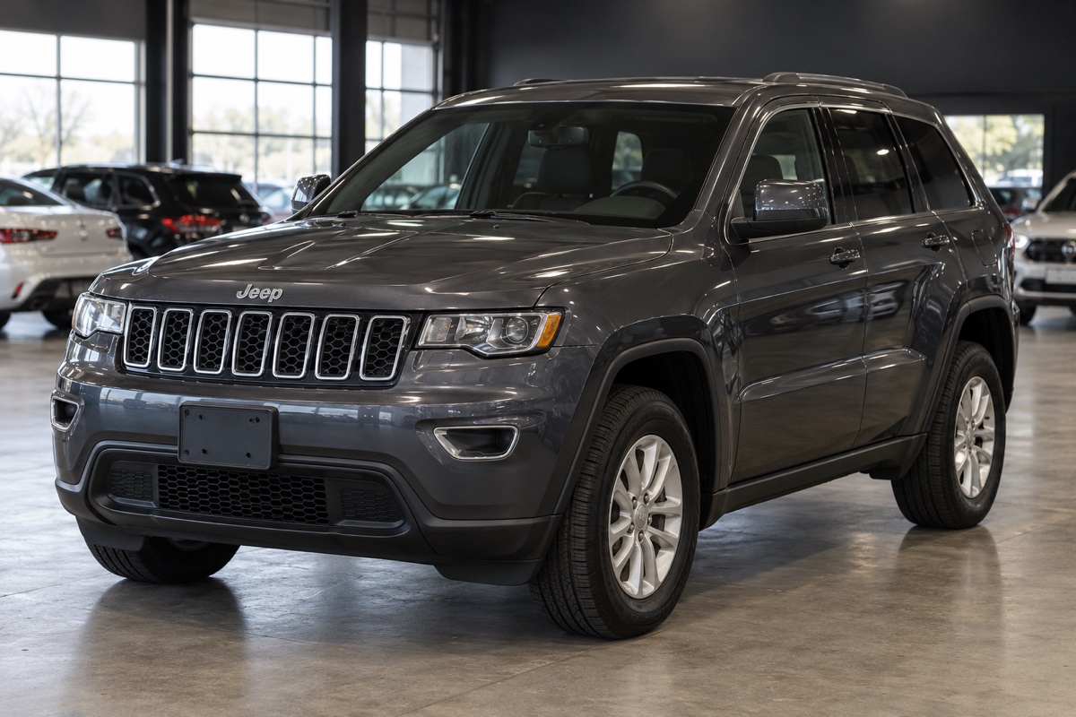 AI-generated representative showroom image of a 2020 Jeep Grand Cherokee Laredo E 4x4