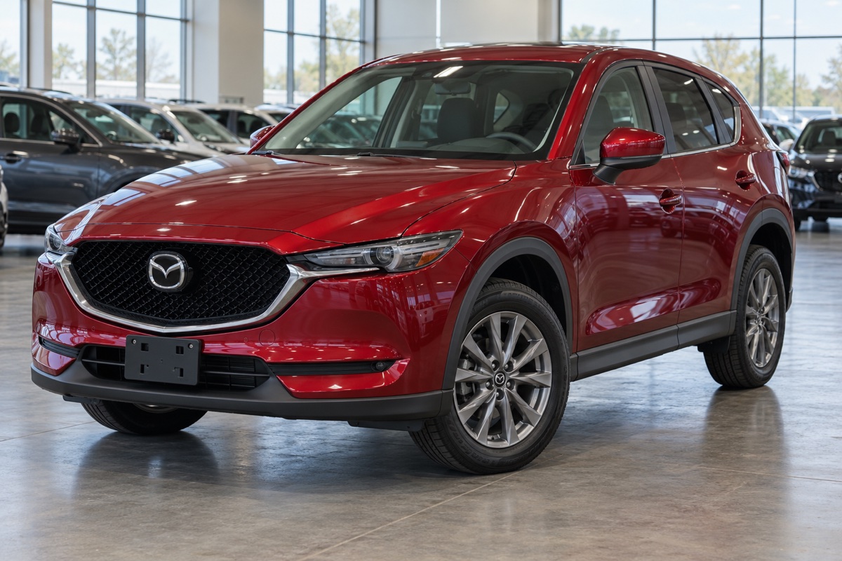 AI-generated representative showroom image of a 2021 Mazda CX-5 Touring AWD